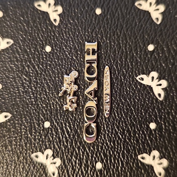 Coach Black and Blue Paisley Tote - Picture 5 of 12